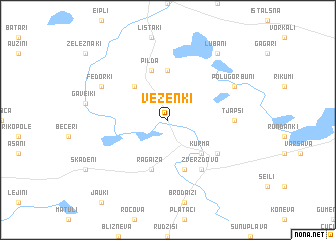 map of Veženķi