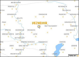 map of Vezhëvka