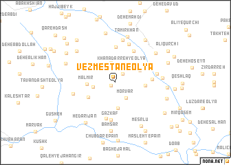 map of Vezmestān-e ‘Olyā