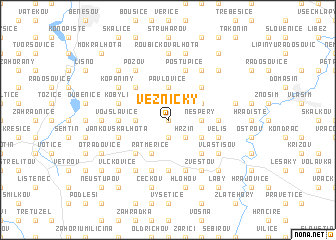 map of Věžníčky