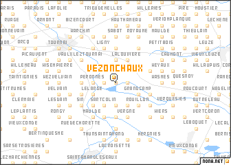 map of Vezonchaux