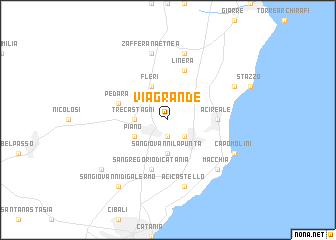 map of Viagrande