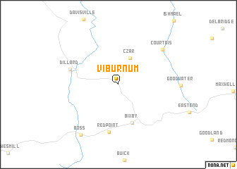 map of Viburnum