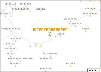 map of Vicente Guerrero