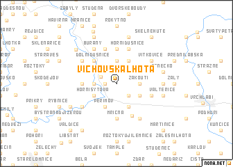 map of Víchovská Lhota