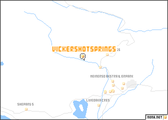 map of Vickers Hot Springs