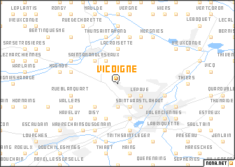 map of Vicoigne