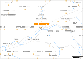 map of Vicovaro