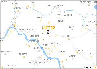 map of Victor