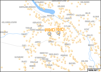 map of Vidići