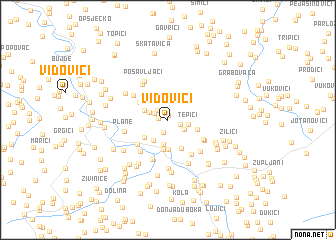 map of Vidovići
