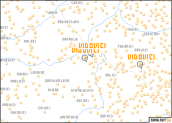 map of Vidovići