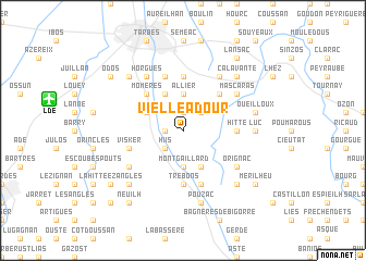 map of Vielle-Adour