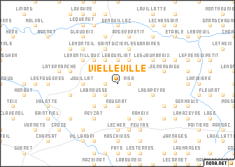 map of Vielleville