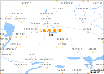 map of Vievininkai