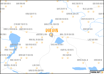 map of Vievis