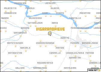 map of Vigarano Pieve