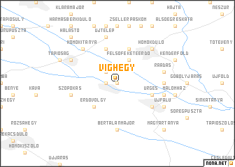map of Víghegy