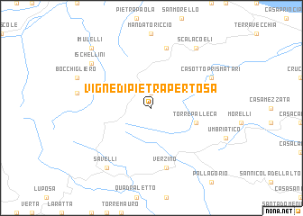map of Vigne di Pietra Pertosa