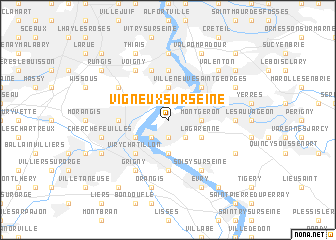 map of Vigneux-sur-Seine