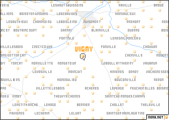 map of Vigny