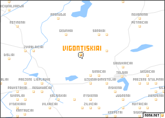 map of Vigontiškiai