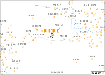 map of Vihovići