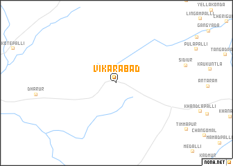 map of Vikārābād