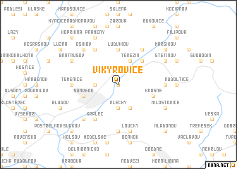 map of Vikýřovice