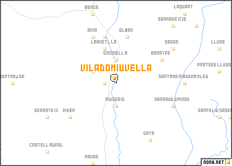 map of Viladomíu Vella