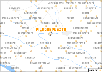 map of Világospuszta