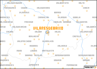 map of Vilares de Baixo