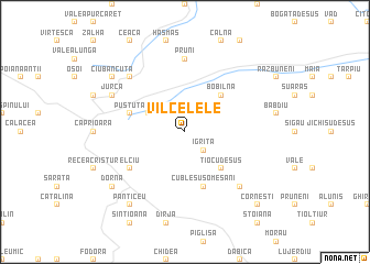 map of Vîlcelele