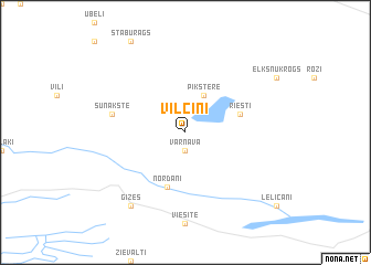 map of Vilciņi