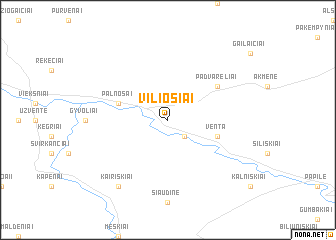 map of Viliošiai