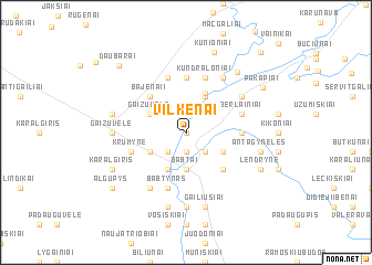 map of Vilkėnai