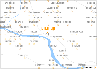 map of Vilkija