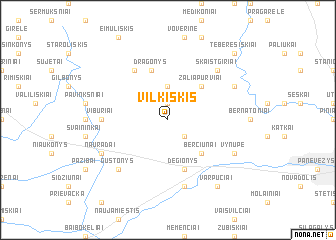 map of Vilkiškis