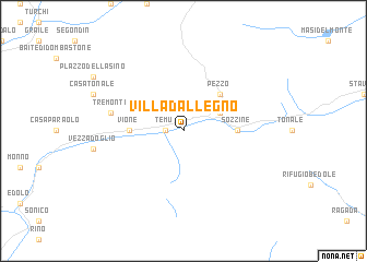 map of Villa dʼAllegno