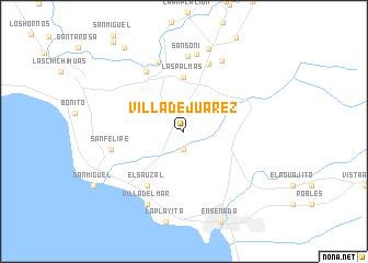map of Villa de Juárez