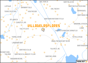 map of Villa de las Flores