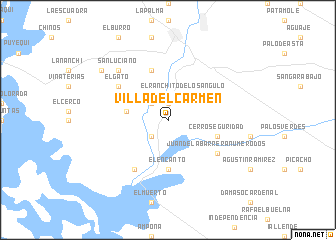 map of Villa del Carmen