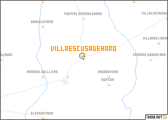 map of Villaescusa de Haro