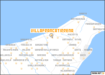 map of Villafranca Tirrena