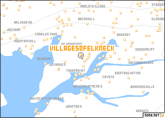 map of Villages of Elk Neck