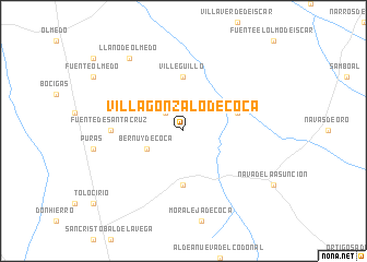 map of Villagonzalo de Coca