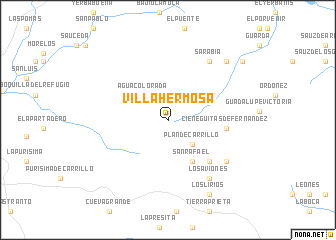 map of Villa Hermosa