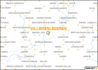 map of Villaines-la-Gonais