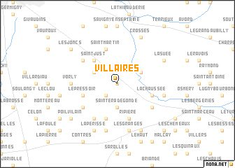 map of Villaires