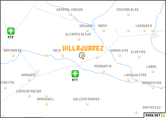 map of Villa Juárez